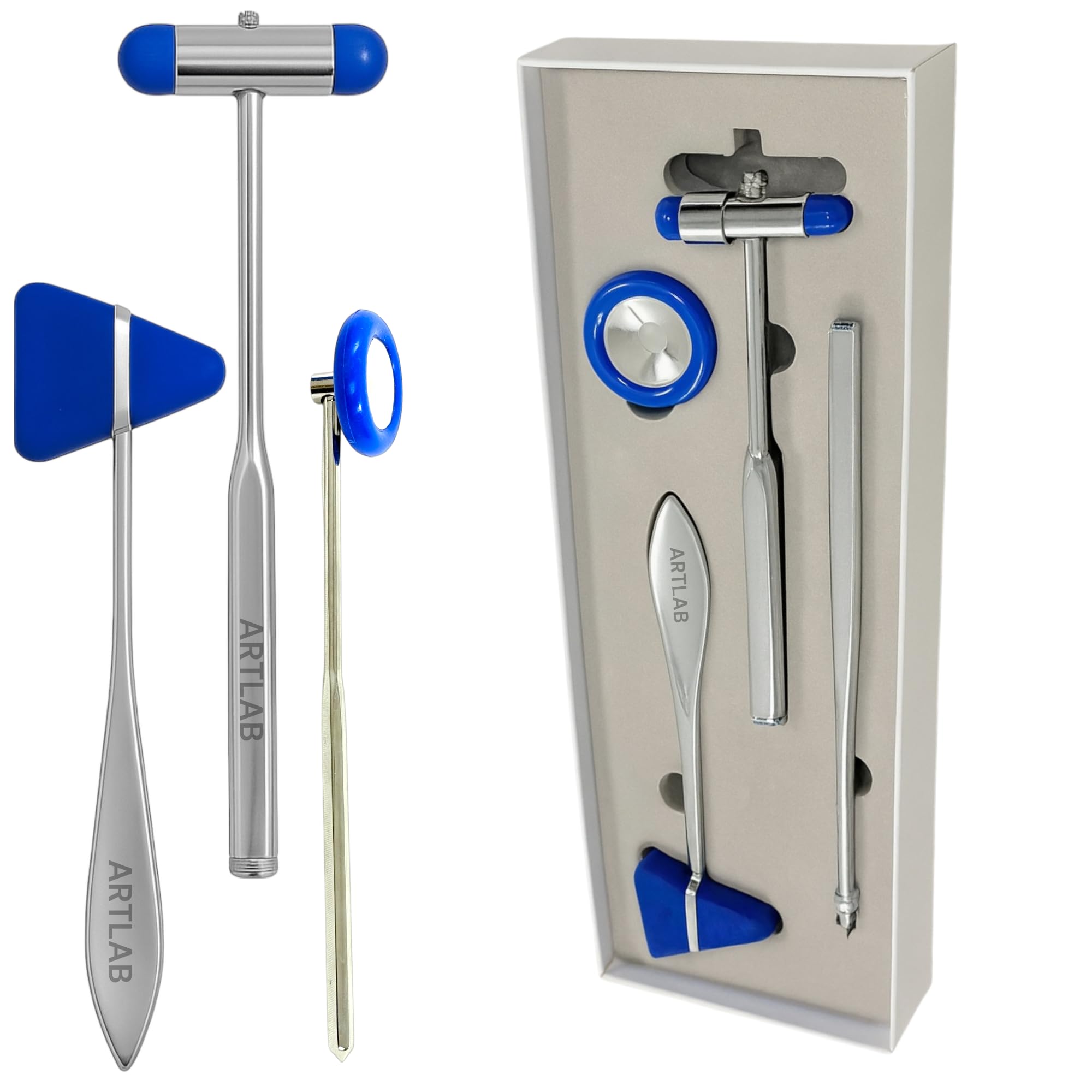 Artlab-Neurological Percussion Set-Reflex Hammer Medical Instrument Set, Includes Pinwheel, Babinski Hammer,Taylor Buck Hammer,Diagnostic Kit for