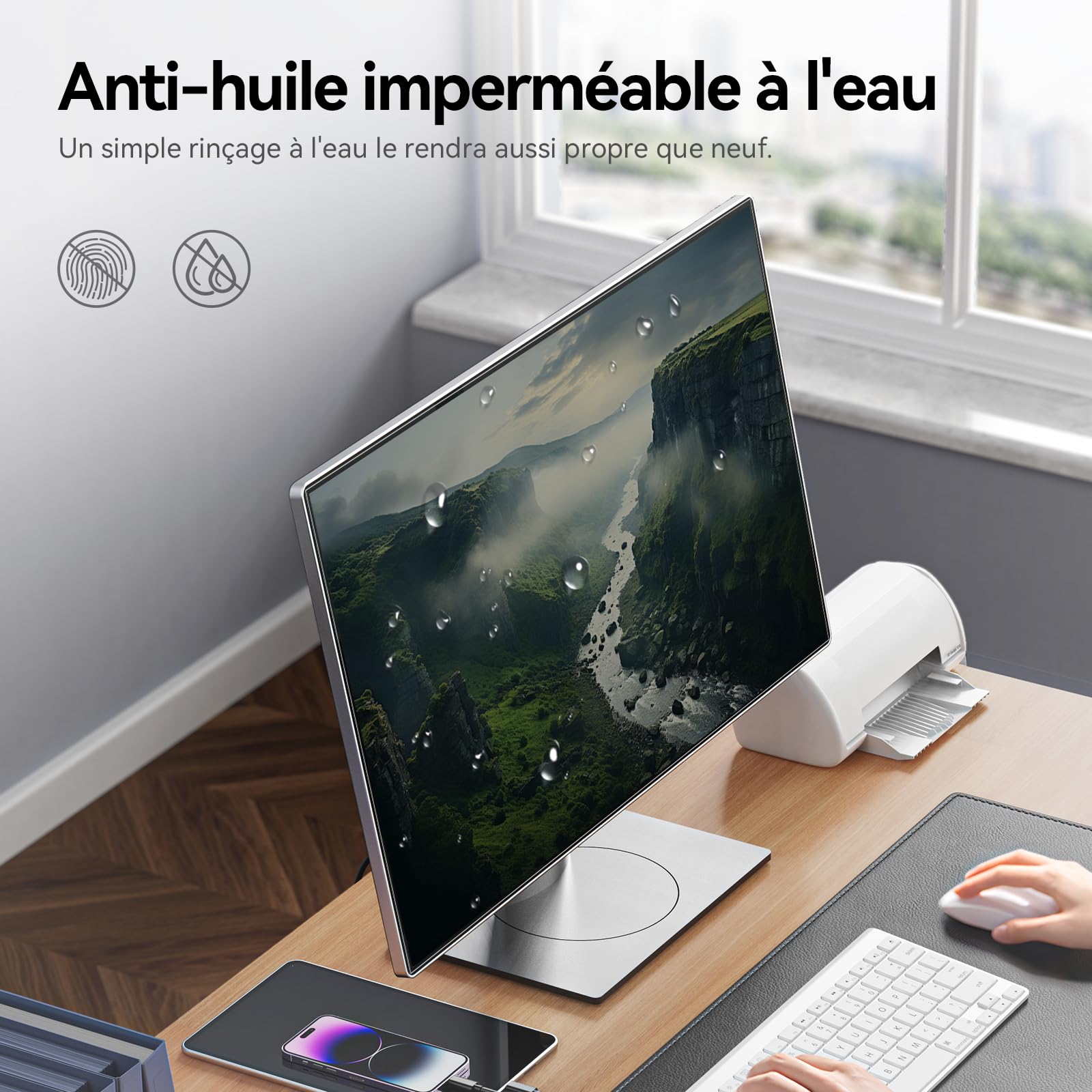 Protescreen Filtro schermo luce blu da 27 pollici, protezione schermo rimovibile per PC e monitor da 27" 16:9 Widescreen Computer