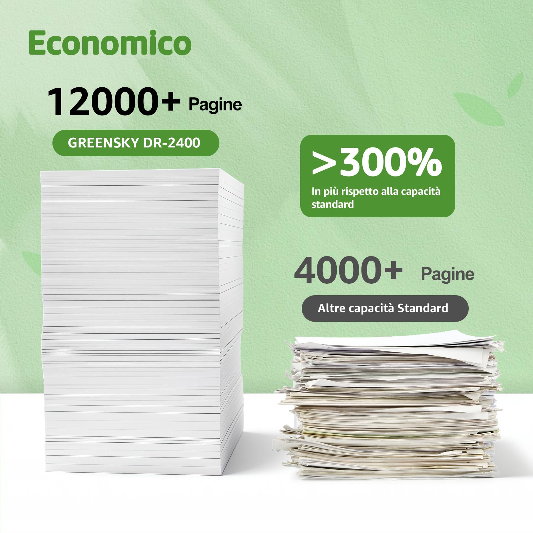 GREENSKY DR2400 Tamburo Compatibile per Brother DR-2400 Unità Tamburo per Brother HL-L2350DW Brother MFC-l2710DW MFC L2710DW MFC-L2710DN MFC-L2750DW Brother DCP-L2530DW HL-L2310D HL L2370DN HL-L2375DW