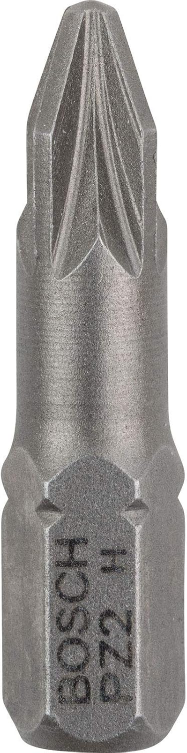 Bosch 2607001559 Extra Hard Screwdriver Bit, Pz 2, 25mm Length, Blue