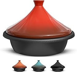 Tagine Pot, KooK Moroccan Enameled Ceramic Cooking Pot