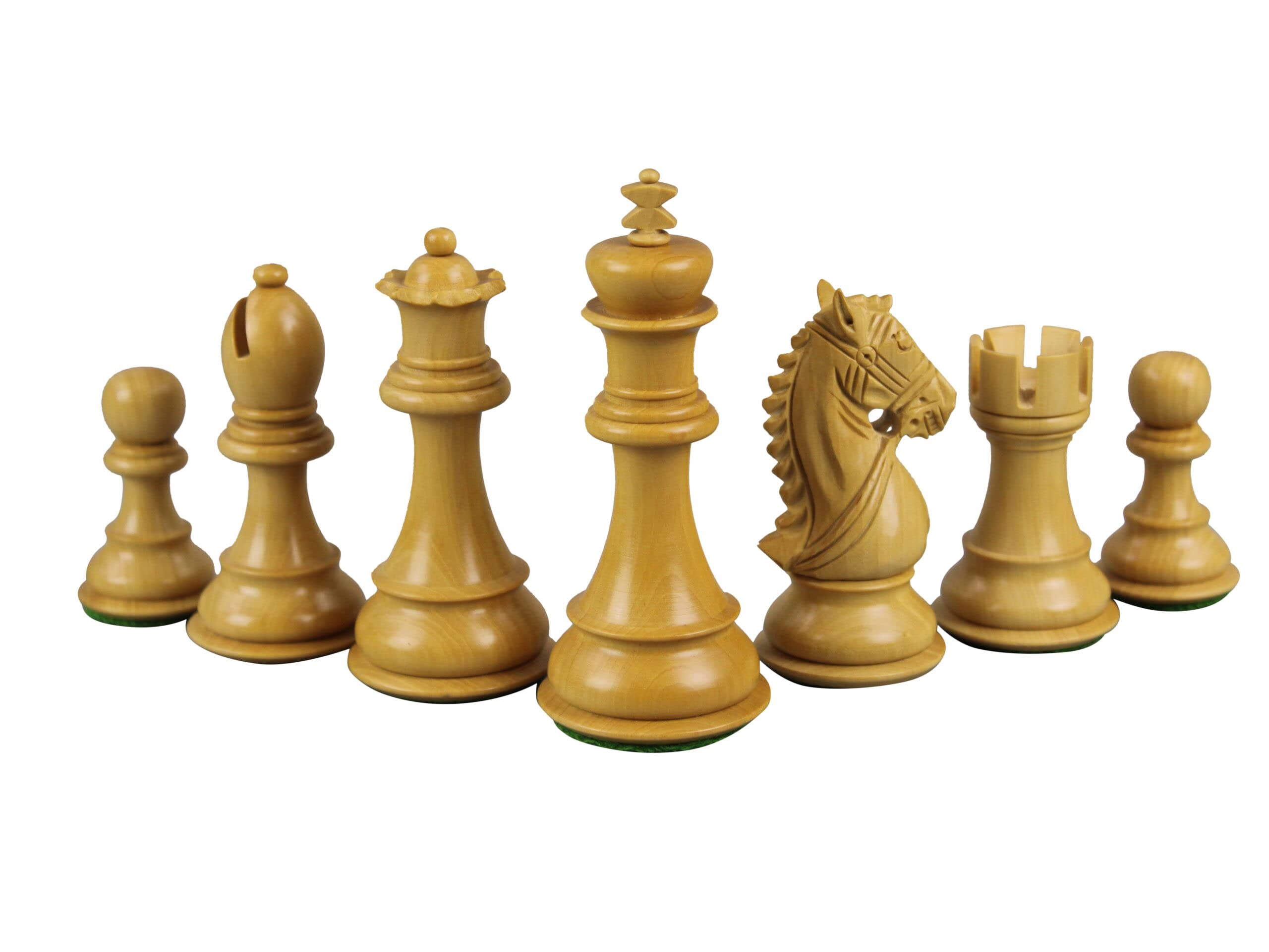 King Bridal Staunton - Juego de ajedrez (madera de boj ebonizada, 9,5 cm)
