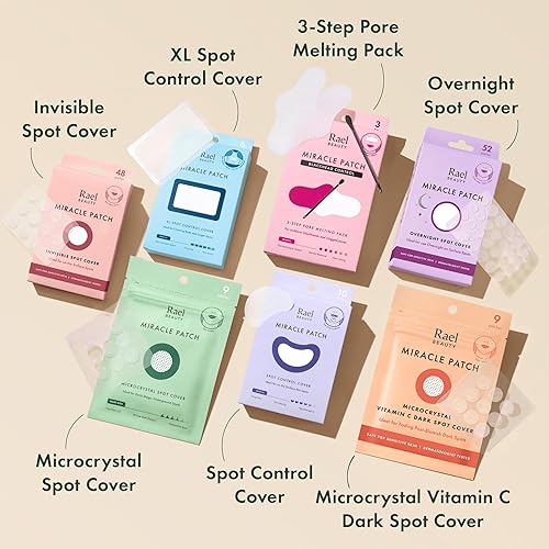 Miniatura 8 de Rael Parches de espinillas  Miracle Overnight Spot Cover - Adhesión más gruesa y extra, tratamiento hidrocoloide para el acné para la cara, acné y