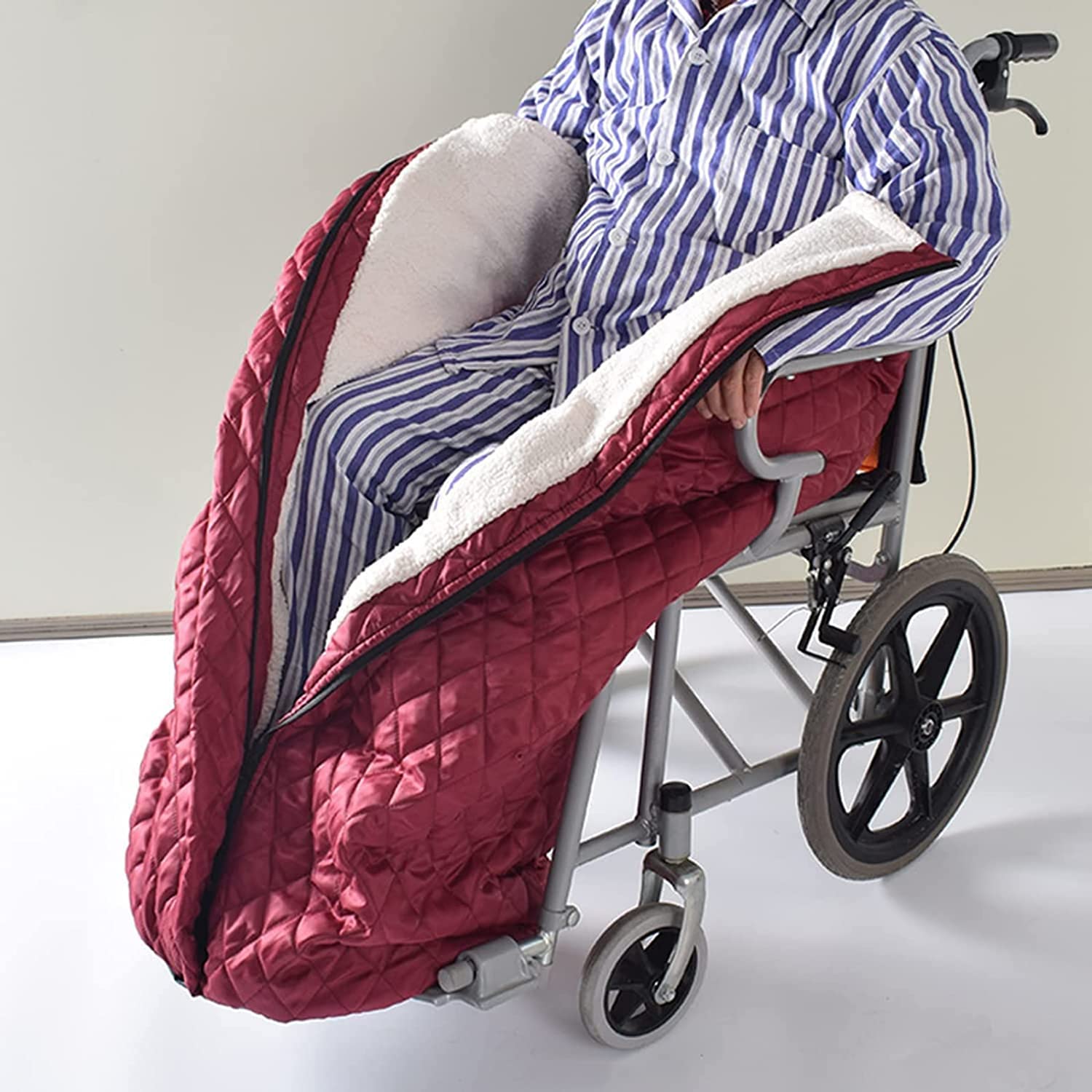 Manta de Invierno para Silla de Ruedas de Adultos, Forro Polar Grueso, Impermeable, acogedora, Universal, para sillas de Ruedas manuales y eléctricas, Lavable a máquina.