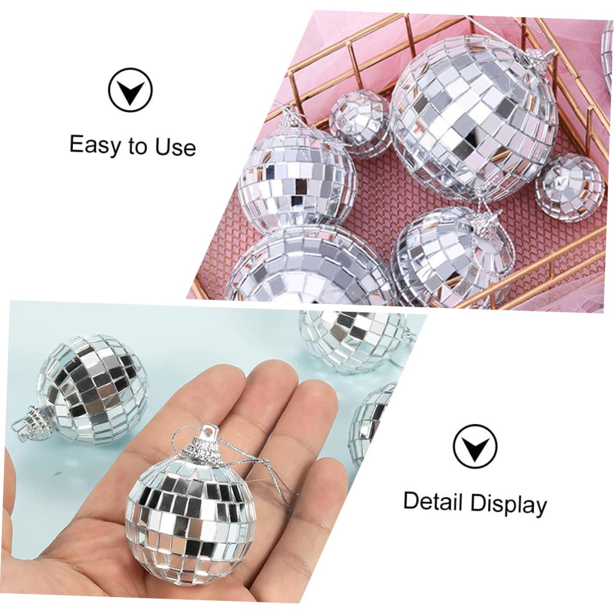 TOPBATHY STK Lob christbaumkugeln weihnachtsbaumkugeln weihnachtdeko Christbaumschmuck weihnachtsschmuck selber Machen Weihnachtsdekorationen Kugelornamente Weihnachtskugel-Anhänger Glas