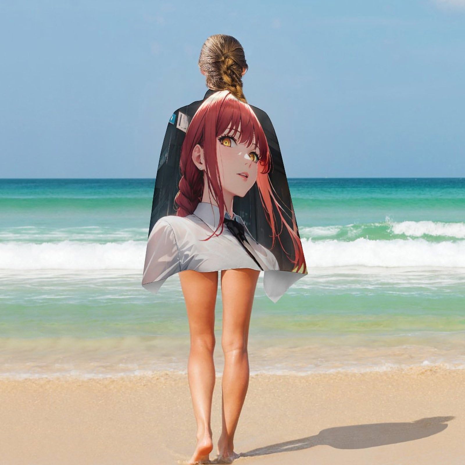 Amazon.co.jp: バスタオル マキマ・チェンソーマン アニメ ビーチ