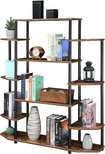 Miniatura 4 de Convenience Concepts, 10 estantes Designs2Go - Estantería de pared para estantería, postes de madera de graneronegros