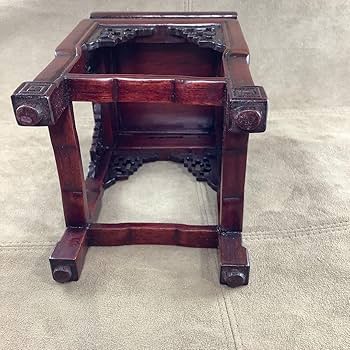 香炉台 飾台 葡萄杢 変木 盆栽　銘あり　木彫 昂石 茶道具 EM3-21 香炉台 飾台 葡萄杢 変木 盆栽銘あり木彫 昂石 茶道具 EM3-21