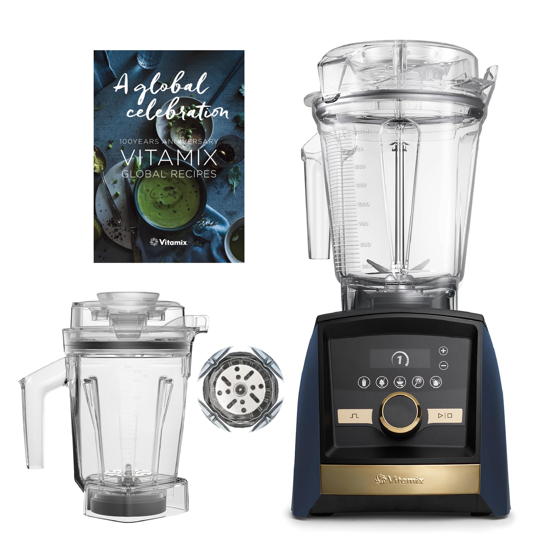 Amazon | 【公式】Vitamix A3500i ネイビー 2L ミキサー 1.4L エアー