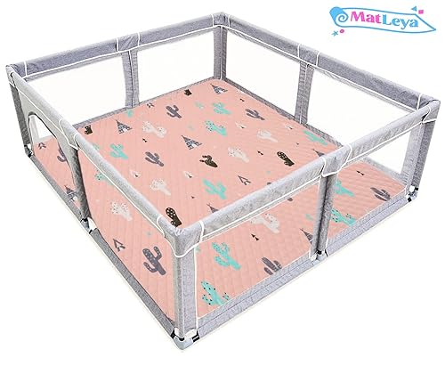 Miniatura 3 de Tapete de juego para bebé lavable a máquina de 63 x 43 pulgadas, tapete para corralito de bebé extragrande, tapete plegable para bebés, tapete de