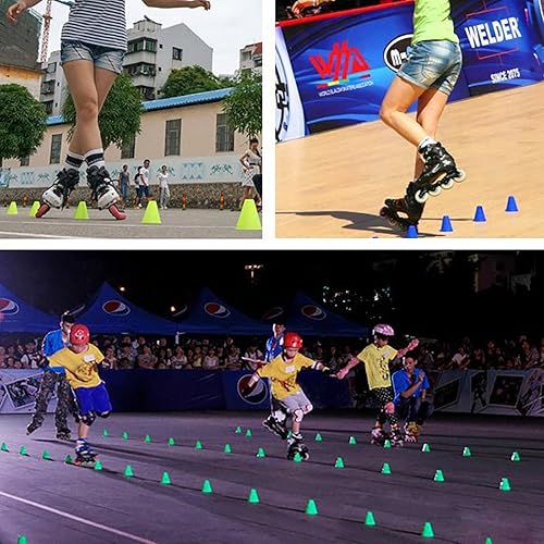 Miniatura 6 de Paquete de 10 conos de entrenamiento de fútbol, accesorios de soporte, juego de marcado de obstáculos