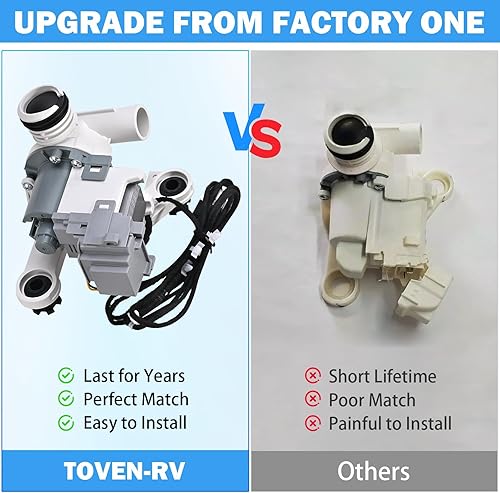 Miniatura 9 de DC97-19289F DC97-19289B DC97-19289A PX3516-01 Conjunto de bomba de drenaje para lavadora Samsung Reemplazo DC97-17349B, DC97-17366A, DC97-17366J,