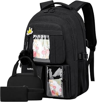 kadilong Pack of School Backpacks for Teen Girls Bookbag for Middle School College Students, Cute Backpacks for Women 15.6 Inch Laptop Bag Back Pack School Bag