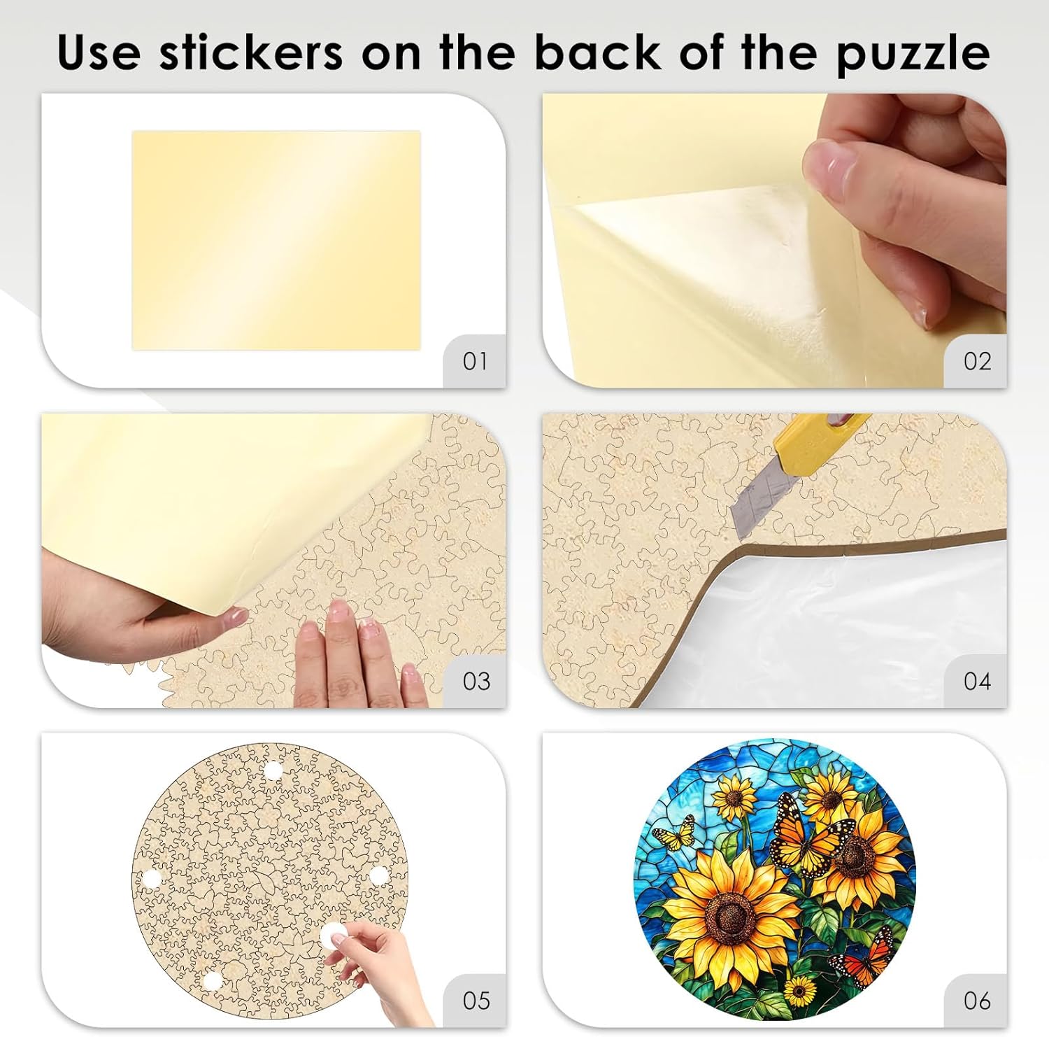 Sunflower Wooden Puzzles for Adults, Jigsaw Puzzle 200 Pieces, Unique Shape Puzzles with Wooden Box, Family Game Gift, Fun Challenging Puzzle for Adults