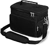 Large Lunch Bag, 10L Insulated Lunch Box Soft Cooler Cooling Tote for Adult Men Women Black