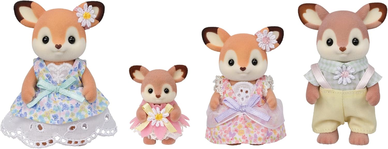 Calico Critters Deer Family, Set of 4 Collectible Doll Figures