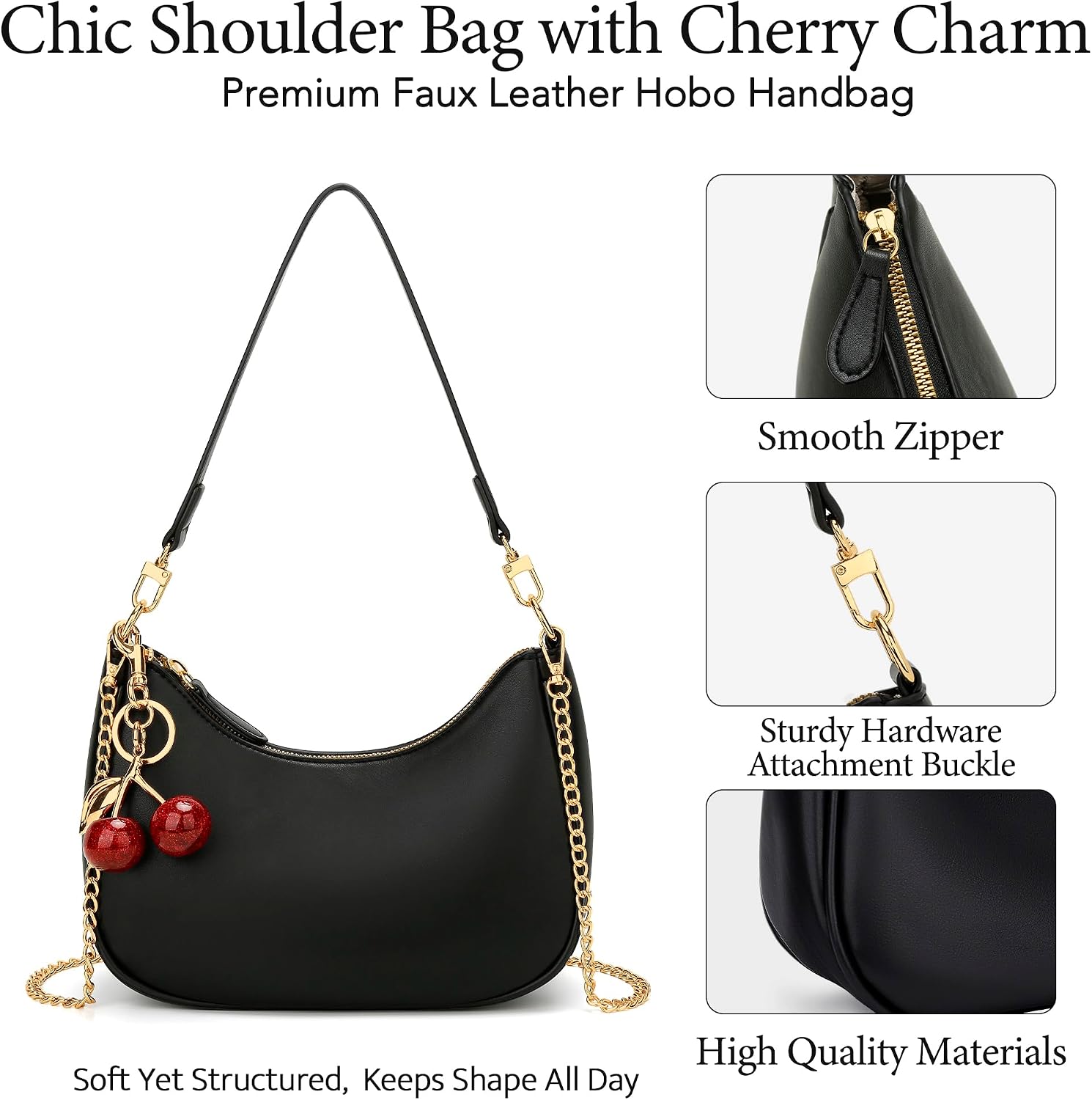 KKXIU Shoulder Bag for Women Cute Hobo Purses and Handbags Retro Clutch Underarm Purse | Cute, Retro, Cute, Retro