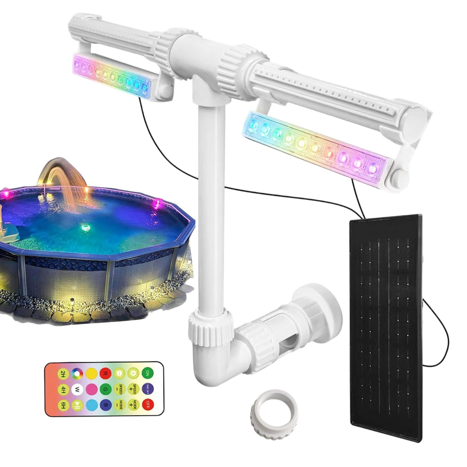 Pompe pour fontaine à eau de piscine sans fil pour éclairer un jardin ou un spa démodé