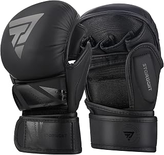 Valchiria MMA Sparring Gloves Hybrid Open Palm Mitts Maya Hide Leather Wrist Support Muay Thai Boxing Training Men Women