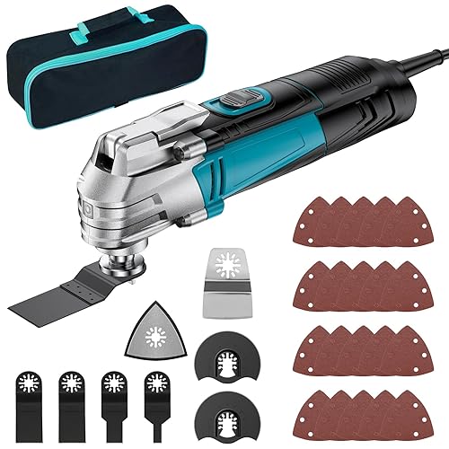Outil Multifonction Oscillant avec 23 Accessoires, 300W Scie Oscillante avec