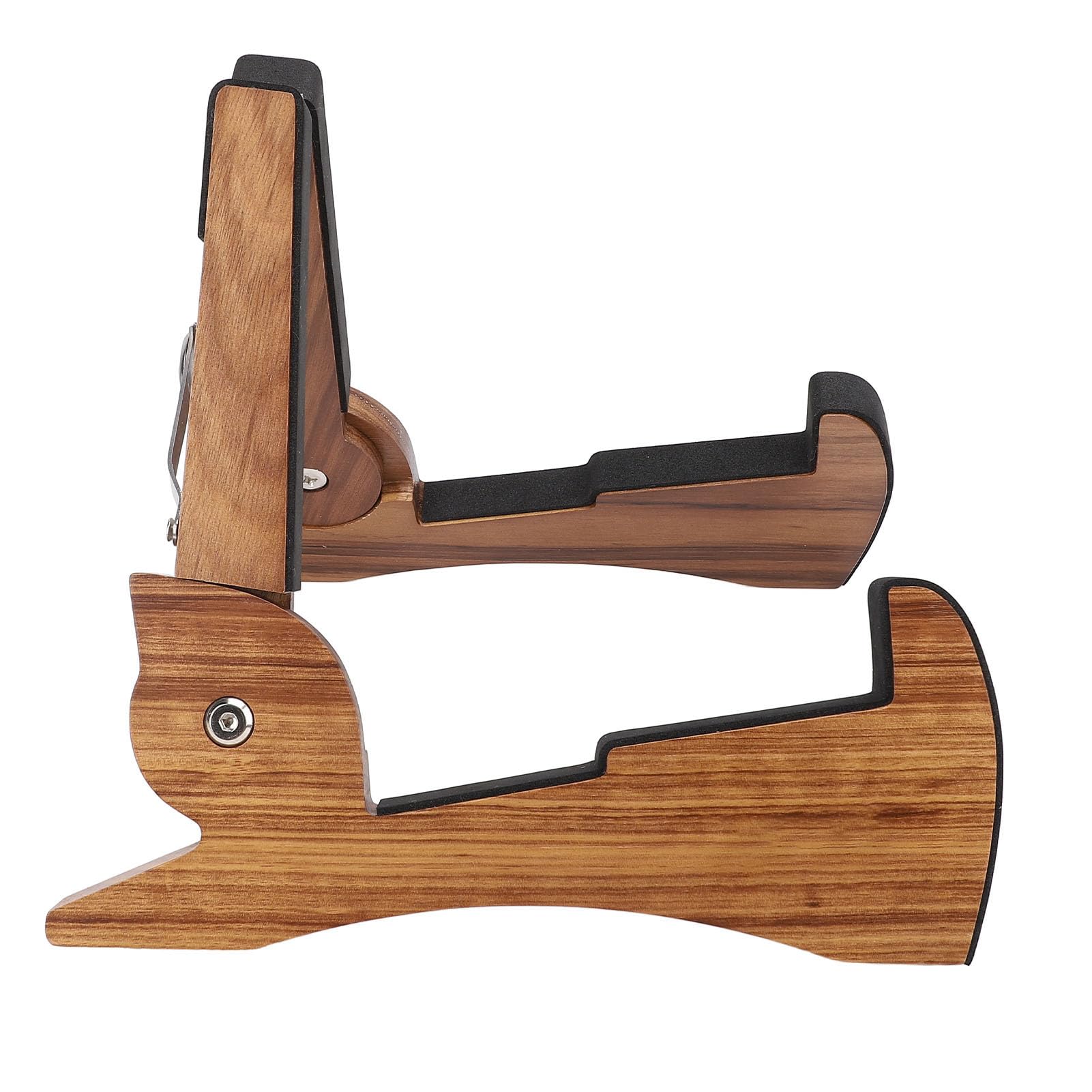 Klappbarer Gitarrenständer aus Holz, Boden-Gitarrenständer für akustische und elektrische Bässe, stabile Holzkonstruktion mit Tragetasche für den Einsatz im Heimstudio und auf der