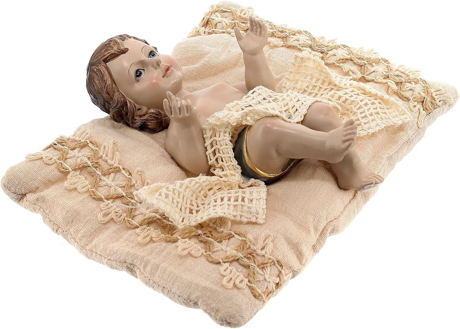 Baby Jesus Nativity Figurine 18 cm Resin Cloth