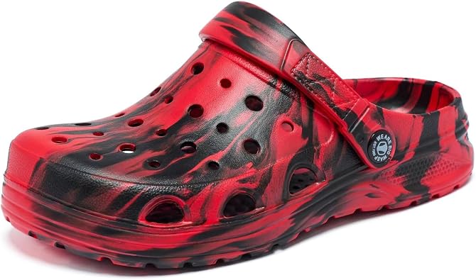 Kids Boys&Girls Black Camouflage Clogs Childrens Beach Shoes Classic Marbled Tie Dye Clog Little Kid