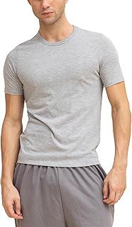 شارمين تي شيرت باكمام قصيرة ورقبة دائرية ضيقة للرجال