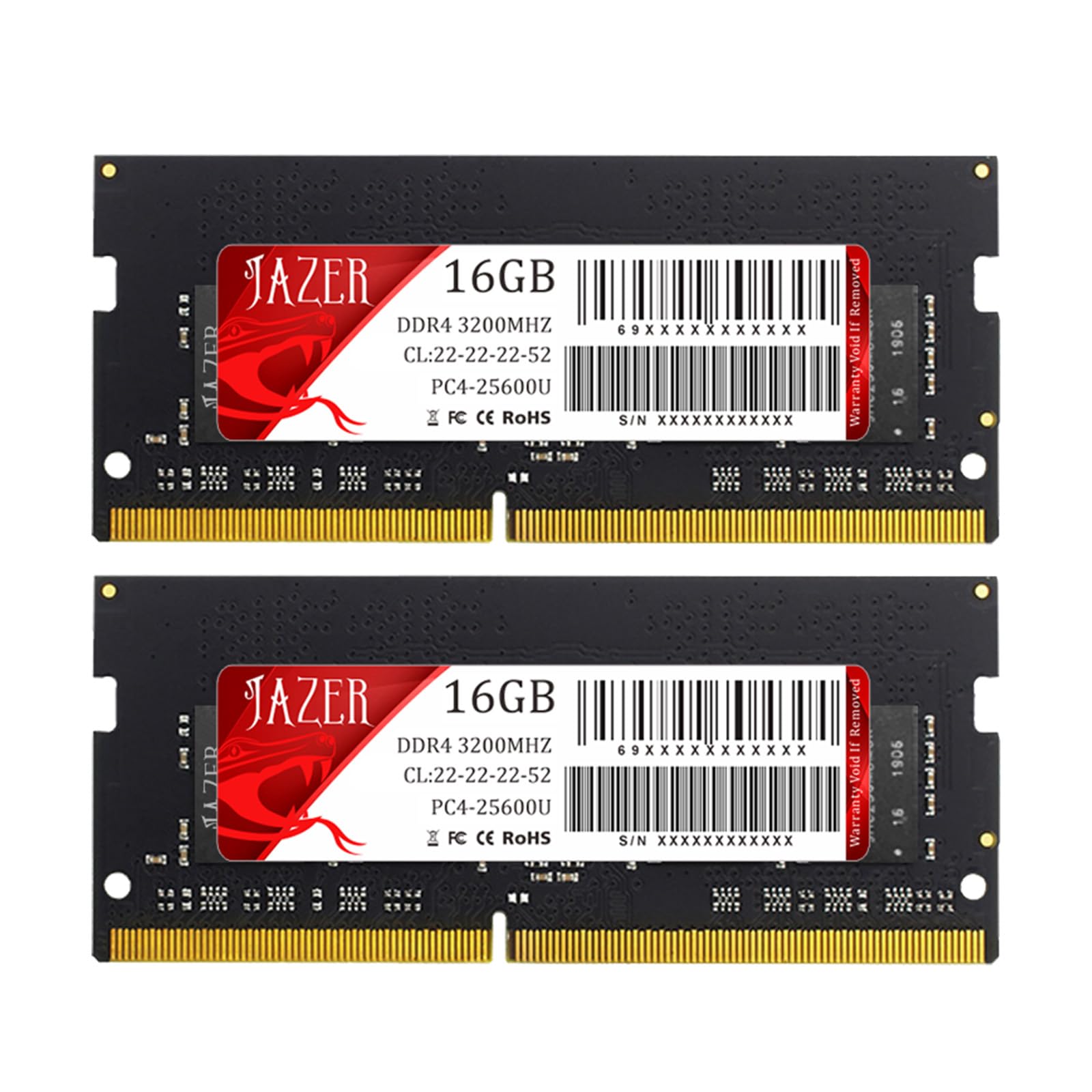 Amazon.co.jp: JAZER DDR4 32GB 3200MHz ノートPC用メモリ CL22 PC4