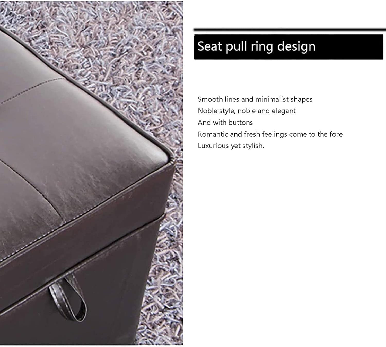 Pouf Foot Stool Entryway Storage Bench Leather Toy Chest Foot Rest Seat/Stool Storage Ottomans Shoe Bench Storage Stool Pouf