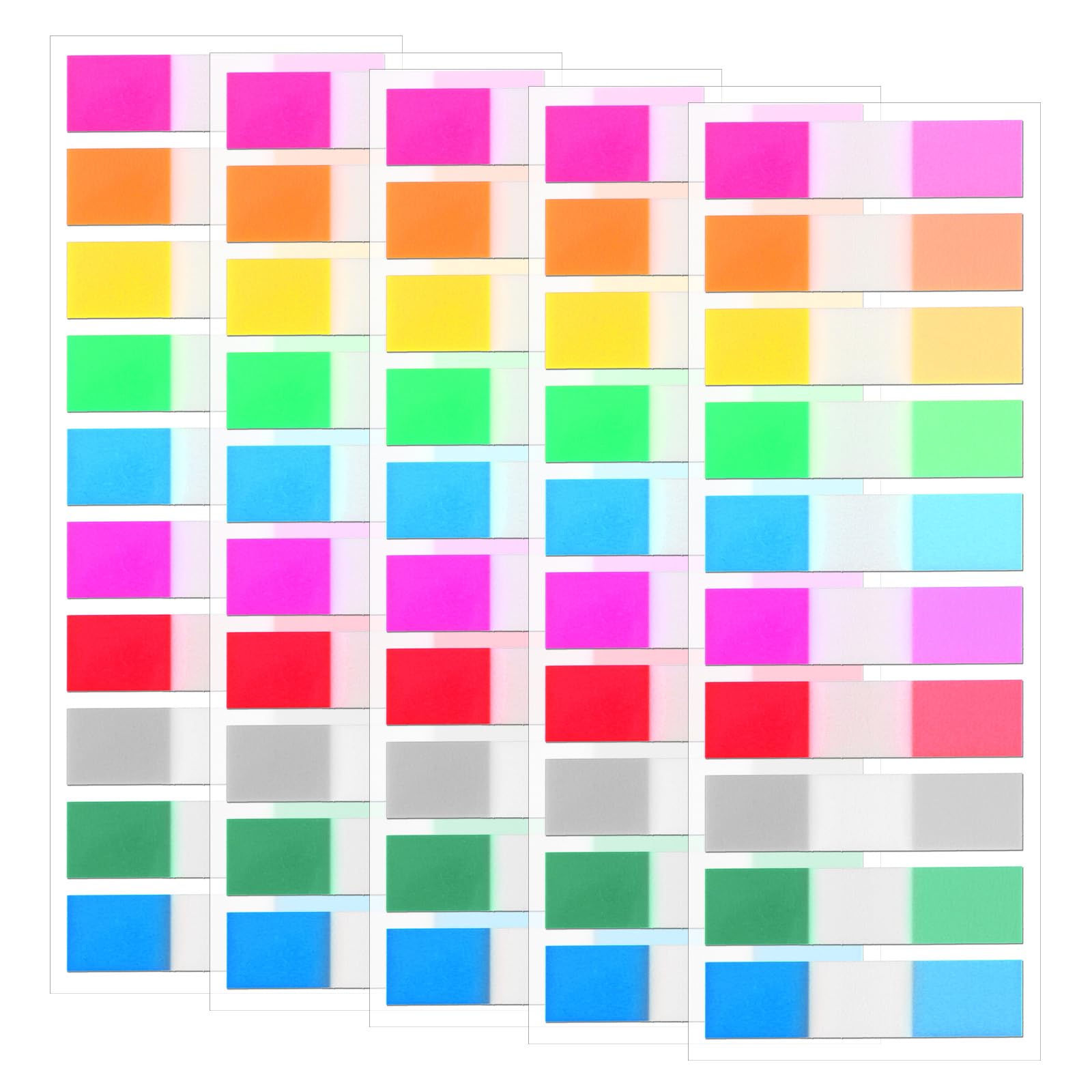1000Pcs Sticky Tabs Notes Page Marker Transparent Pop Up Writable Colored Book Index Tab Sticky Tab Page Markers Repositionable Stickys Index Tabs for Books and Classify Files