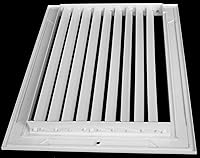 Vista 5 de Rejilla de aire HVAC ajustable de aluminio de 14 pulgadas de ancho x 6 pulgadas de alto - Control completo de dirección de flujo de aire horizontal