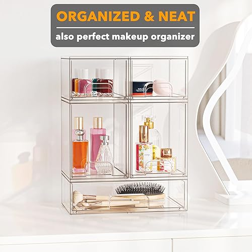 Miniatura 4 de SpaceAid Organizador de almacenamiento de botellas para bebé, contenedor organizador de estación de botellas de acrílico, cajones transparentes