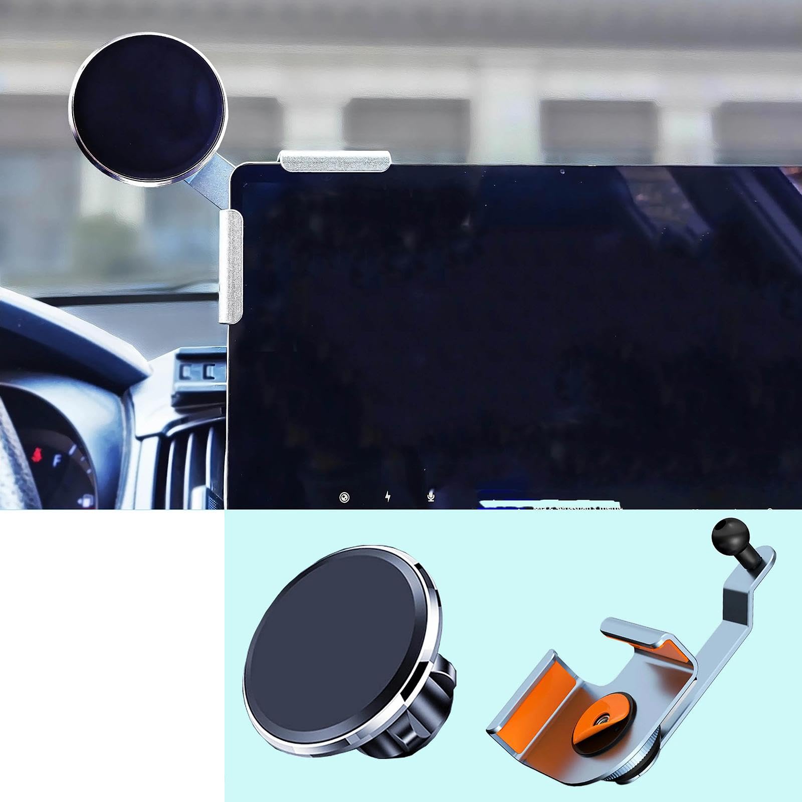 Soporte Móvil Coche para Audi Q5 2018-2023, Soporte Especial para teléfono de Coche con Pantalla de visualización y Base Fija para teléfono móvil