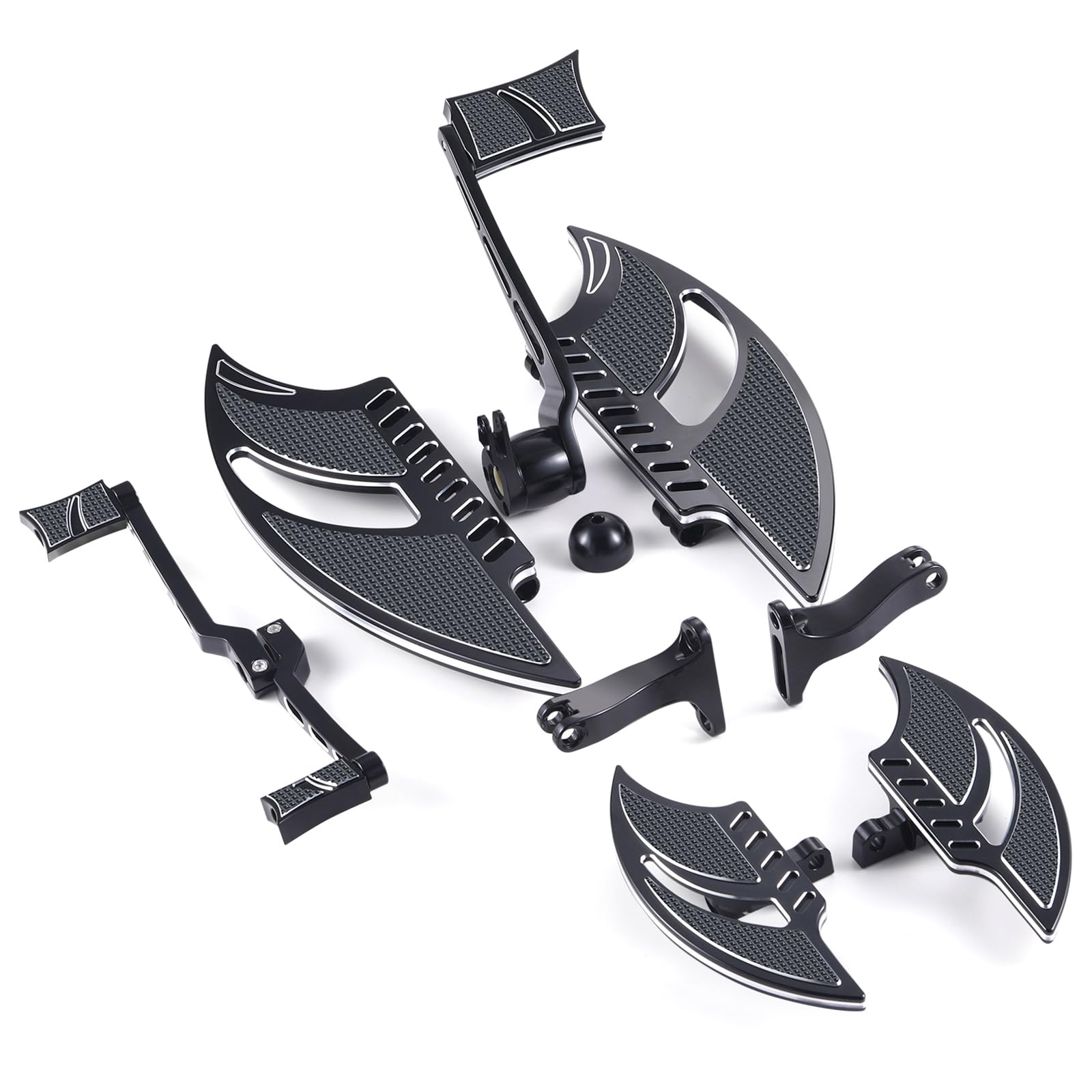Street Glide floorboards Black footboards Shifter levers for Harley Electra Road Glide Ultra Passenger Foot Boards 2008-2013