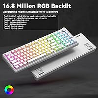 Vista 4 de AULA F99 Pro Wireless Mechanical Keyboard-Silent Version,BT5.0/2.4GHz/USB-C Hot Swappable Custom Keyboard,Gasket Structure,Pre-lubed Linear Switches