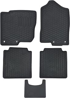 Custom-Made for 2016-2025 Nissan Titan/Titan XD Crew Cab Premium All-Weather Rubber Floor Mats and Liners Front and 2nd Row Heavy Duty Set (Black)