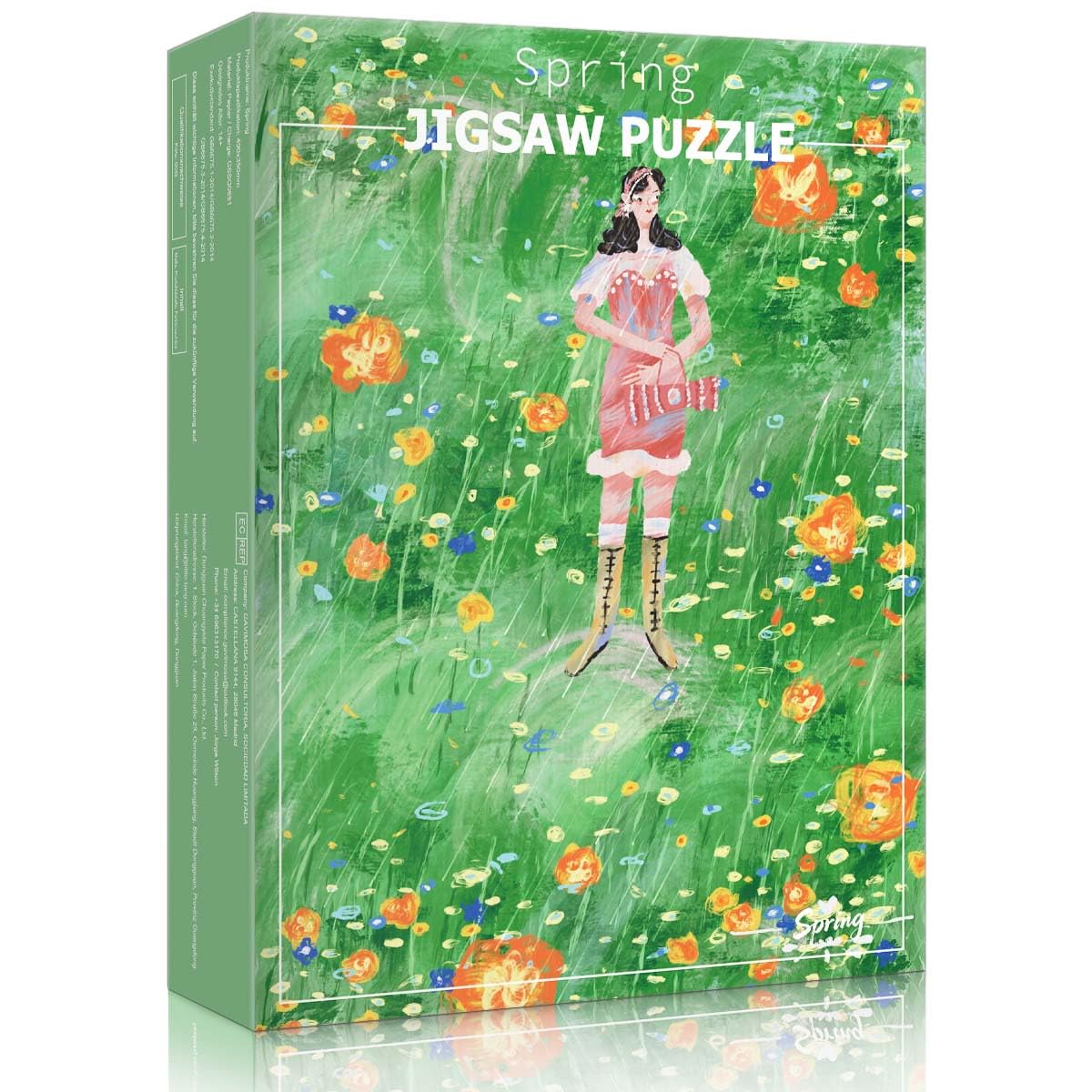 HUADADA 500 Piece Jigsaw Puzzle for Adults - Four Seasons Girls Art Puzzle, Matte Surface, No Letter Markings, Choice for Puzzle Enthusiasts-Spring — image 1