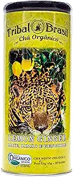 Erva Mate Lemon Ginger Orgänica Lata C/ 30 Sachês De 1,5g Tribal Brasil