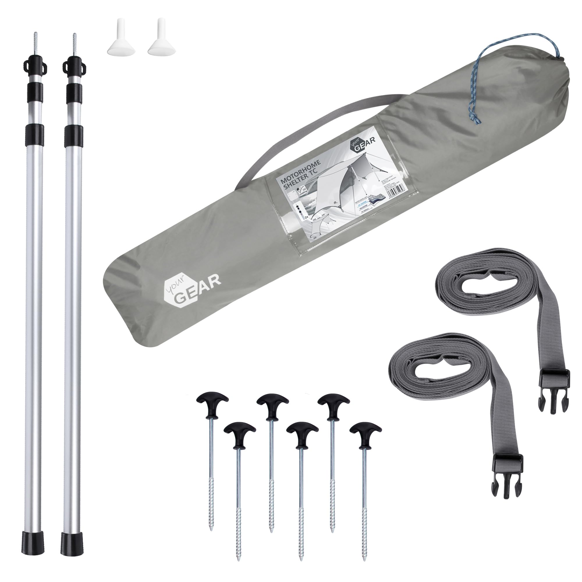 your GEAR Tropea TC Bus Auvent UV 50+ Toile d'ombrage en coton avec parois latérales Auvent pour camping-car Bulli Van