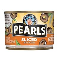Vista 9 de Pearls, Rodajas maduras, aceitunas negras, 2.25 oz, manga para 3 latas