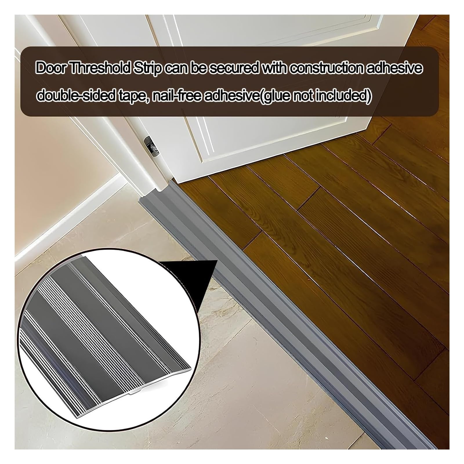 Tira de umbral de transición de piso de aluminio antideslizante transición