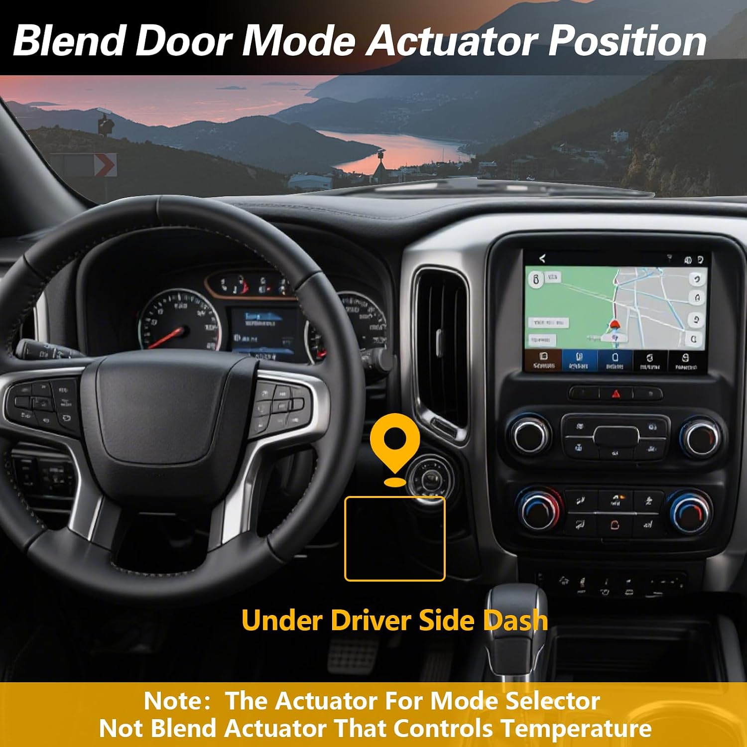 HVAC Heater Blend Door Actuator, Main Mode Actuator Compatible with Ford Explorer 2011-2019 F250 350 450 550 2008-2010 Lincoln MKS/T/LT Mercury Monterey Sable Replace# YH1769 4F2Z19E616FA