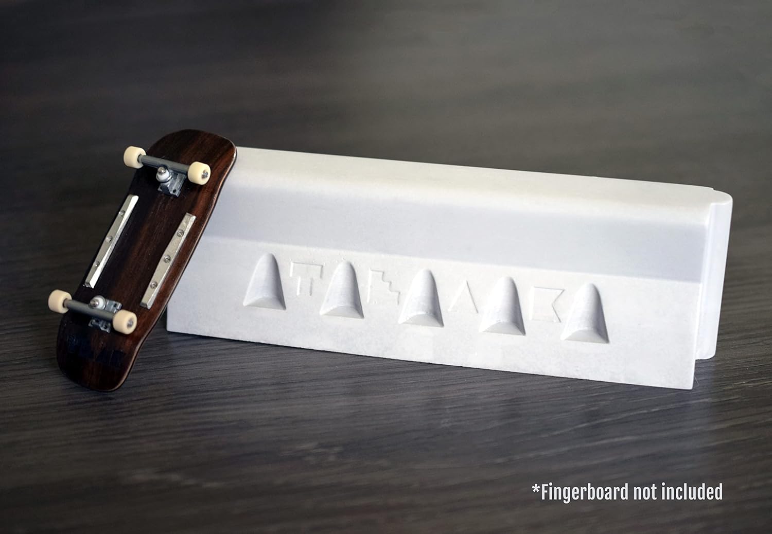 Teak Tuning Monument Series Concrete Fingerboard Jersey Barrier Obstacle - 5" Wide, 2" Tall - Ultra Premium, Super Durable Polymer Modified Concrete - Sterling Gray Colorway