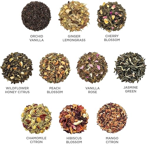 Vista 66 de Tea Forte Caja de presentación de té de muestra, surtido de variedad, caja de té, 20 bolsas de infusor de té de pirámide hechas a mano