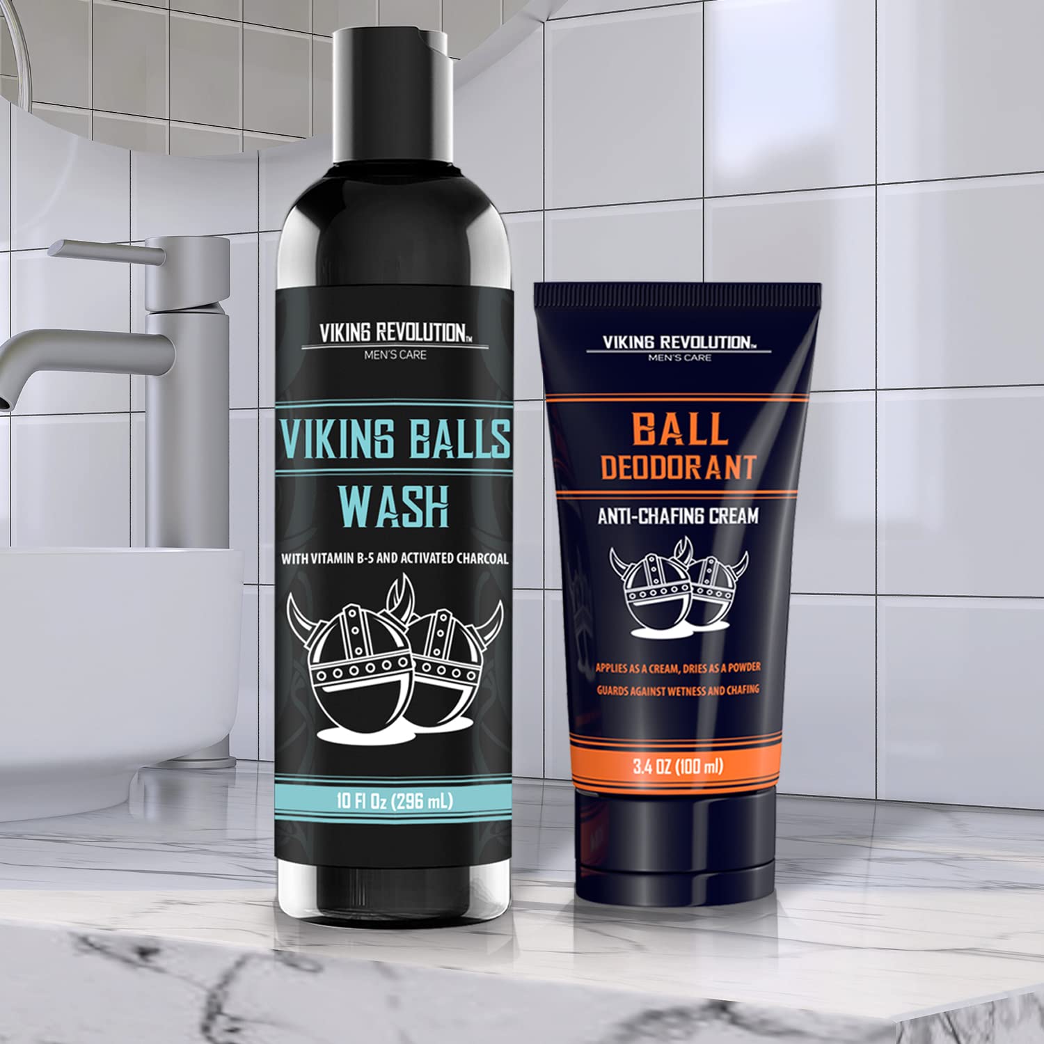 Amazon.com : Viking Revolution Mens Balls Wash and Deodorant Talc