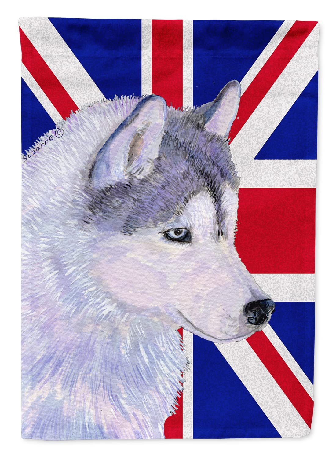 Drapeau Husky de Sibérie Union Jack Caroline's Treasures pour maison