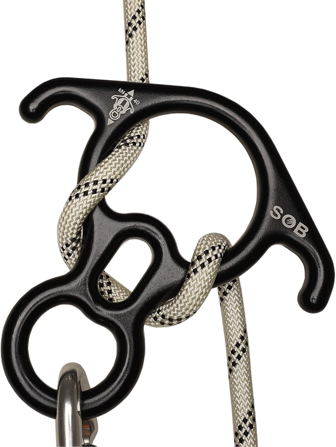 SOB Rescue Figure 8 Descender Belaying 40KN Bent Ear Belay Device Rock Climbing Rappelling Gear Aluminum Magnesium Alloy : Sports & Outdoors