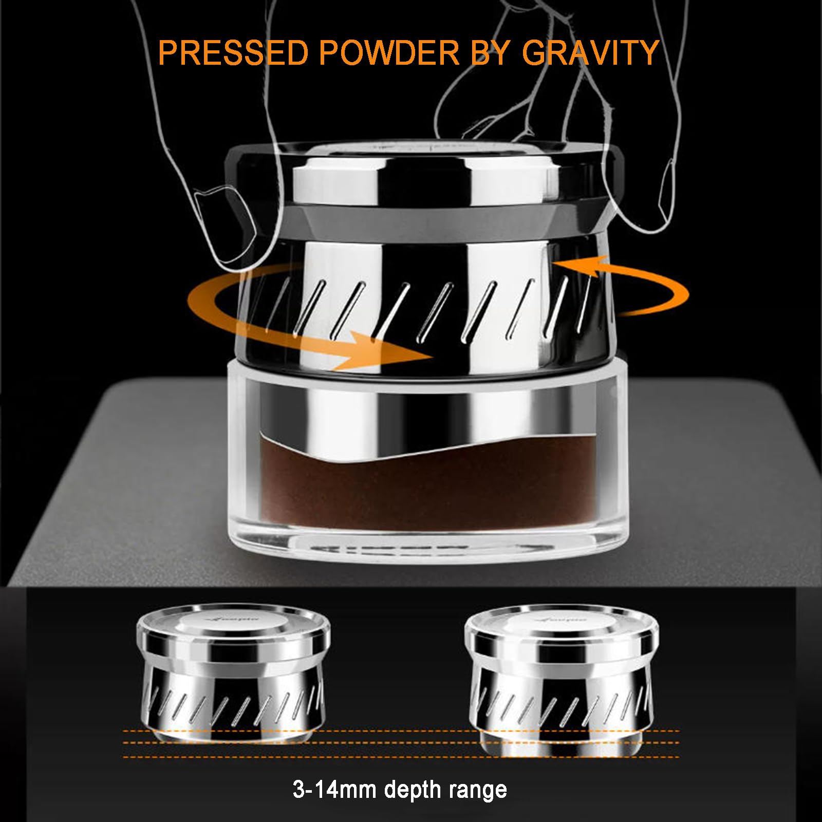 Pressa Per Caffè Espresso Da 3 Pezzi, Con Pressa Per Caffè Espresso A Molla, Distributore Di Caffè - Design A Gravità, Supporto In Legno, Per Portafiltro Da 58 Mm, Accessori Per Baristi
