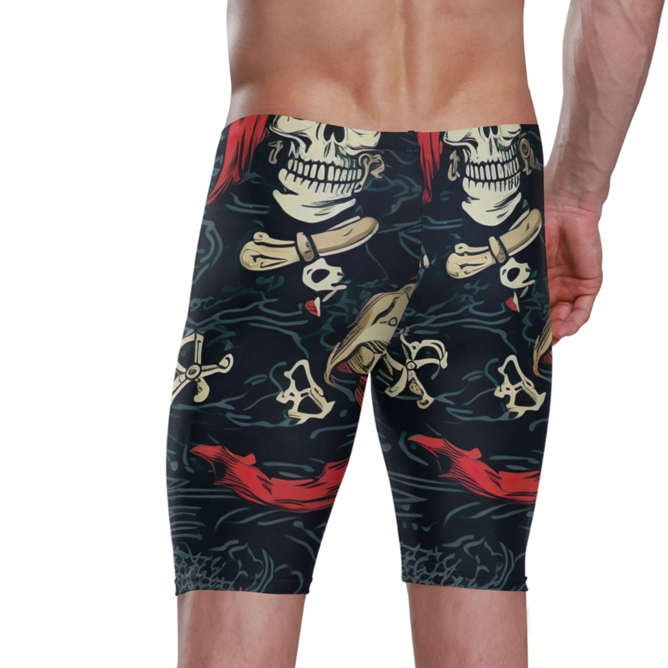Sugar Skull Skeleton Gothic Swim Jammers Swimsuit for Men XXL B0400553